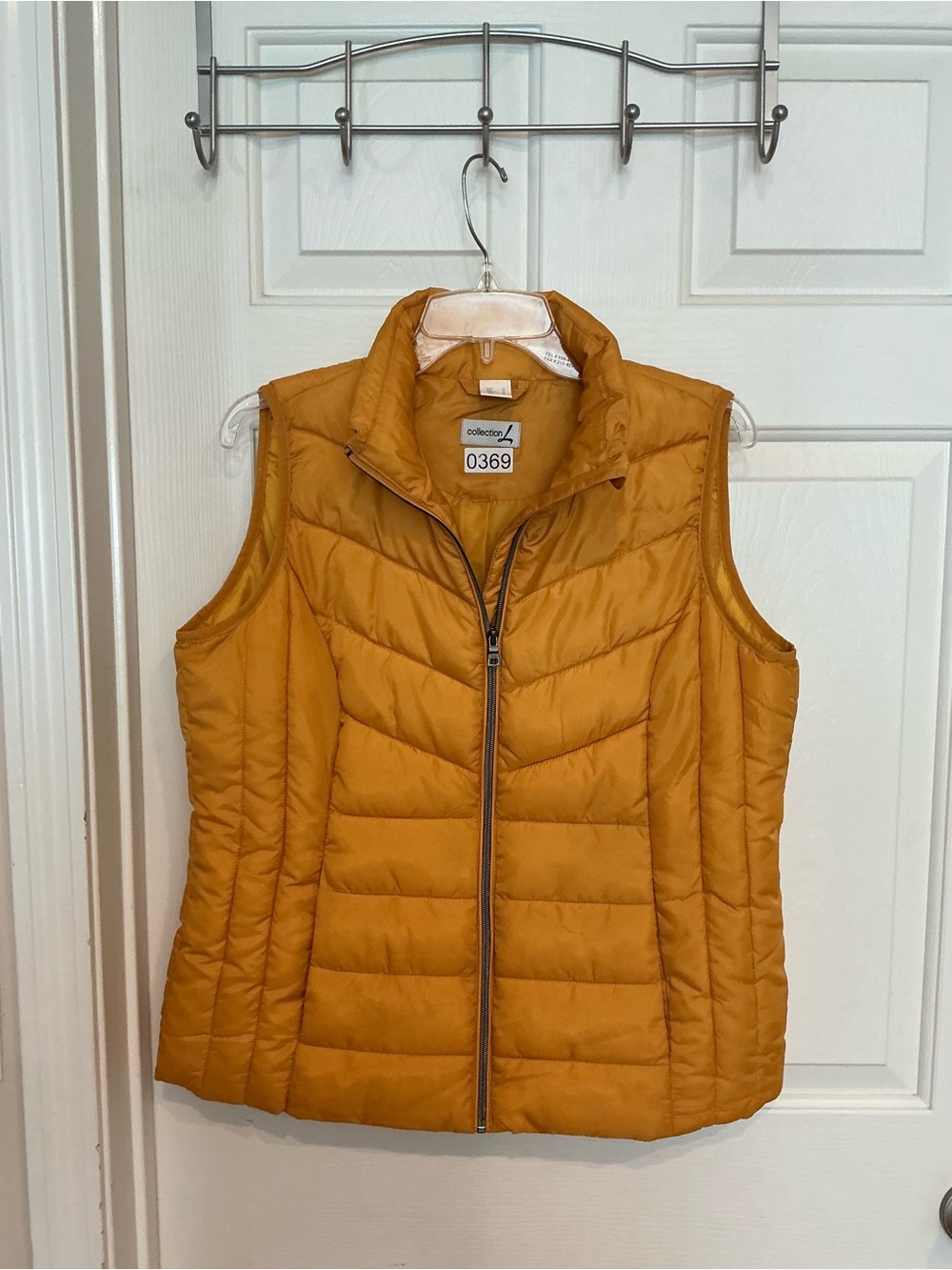 Lightweight Quilted Sleeveless Vest in Mustard by Collective